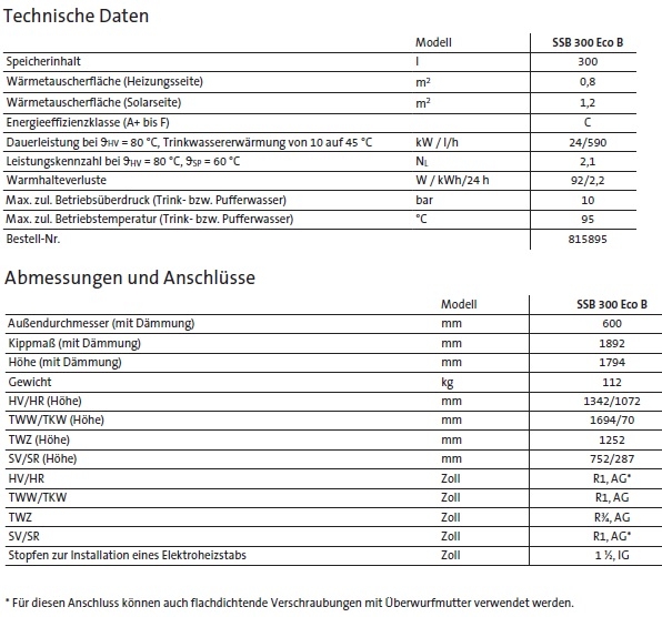 Brtje HydroComfort SSB 300 Eco