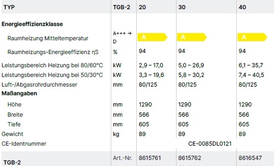 Wolf TopLineGasbrennwertkessel TGB-2