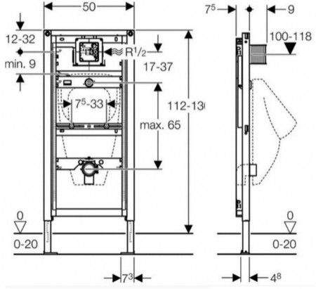 Duofix Montageelement fr Urinal Universal