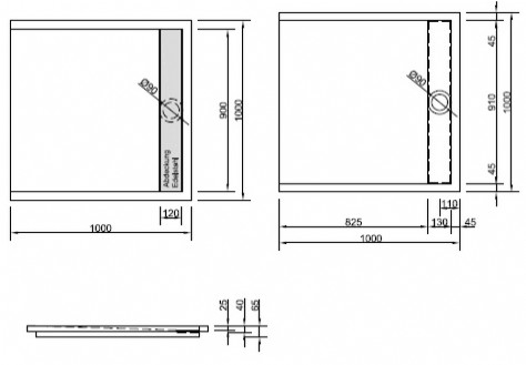 Duschwanne Easytray