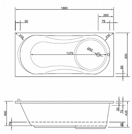 Badewanne Modell Elja