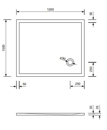 Duschwanne Flat Corner E