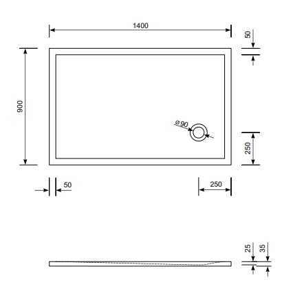 Duschwanne Flat Corner E