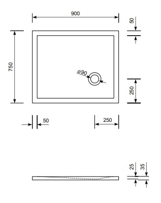 Duschwanne Flat Corner E