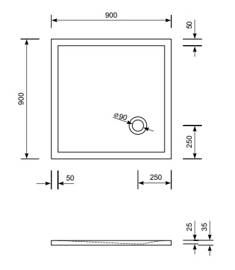 Duschwanne Flat-Corner