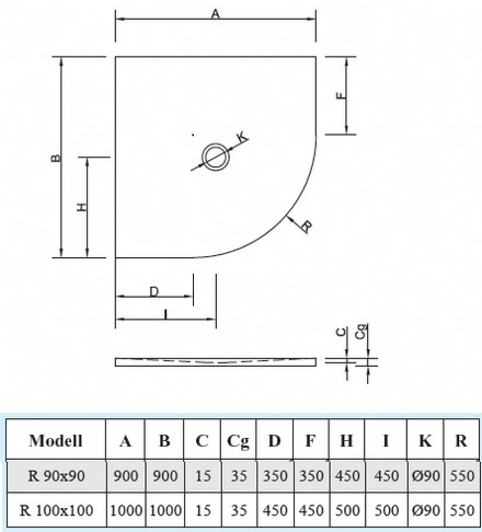 Duschwanne Flat New R