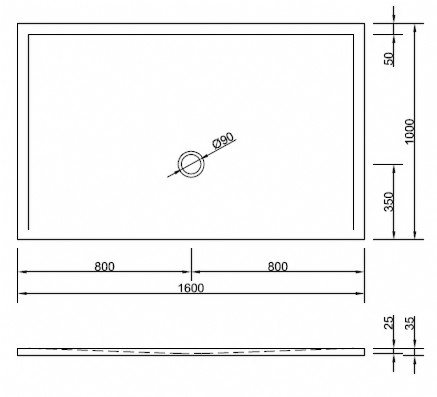 Duschwanne Flat New 160 x 100