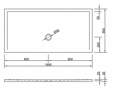 Duschwanne Flat New 160 x 80