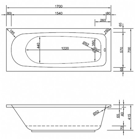 Badewanne Modell Korana