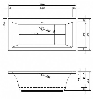 Badewanne Modell Malibu Plus