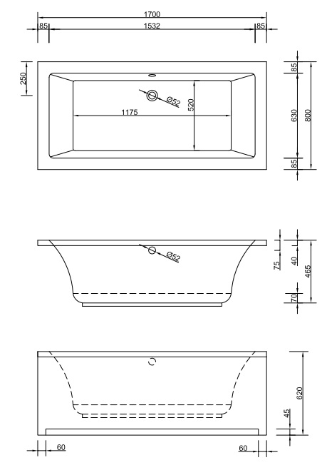 Badewanne Modell Malibu Plu