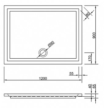 Duschwanne Mariana 120 x 100