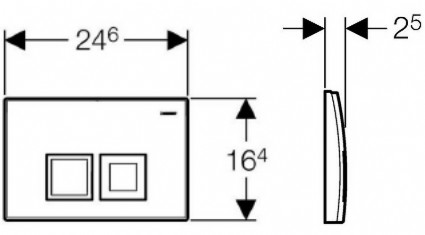 Bettigungsplatte DELTA50