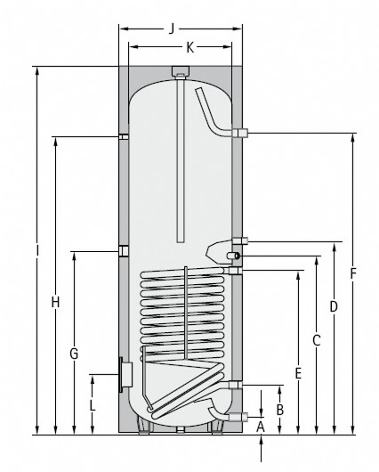 Standspeicher Schnitt-Skizze